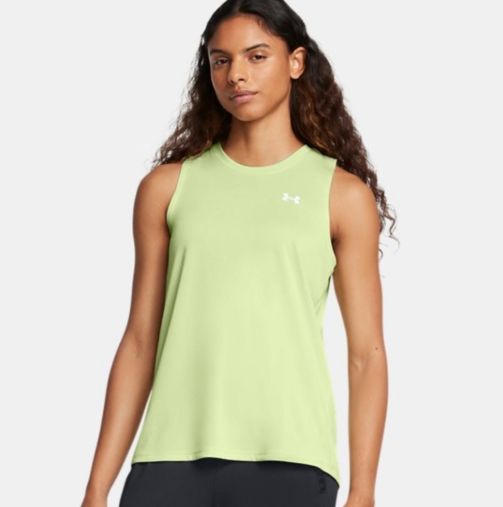 NWT Under Armour Tech Tank Loose Fit Green Large